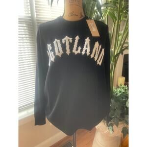 CHRISTOPHER KANE Black Wool Scotland Sweater Size Medium NWT(SW300)